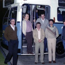 UTA Leyland Leopard MK II coach 1569, AT DW JW CS DA JG, restaurant car park, Pacific Highway, Peats Ridge, NSW, 18 September 1986