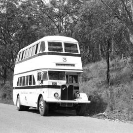 Johnson's Edgeworth AEC Regal III DD 628, tour, Carrington Street, West Wallsend, NSW, 25 November 1972