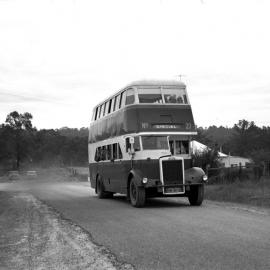 Rover Motors Bus Co Leyland OPD1-1 MO-4819 (x DRT&T 1834) in district of Kurri Kurri NSW, NSW, 25 May 1970