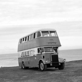 PTC of NSW Leyland OPD2-1 2769 near terminus, Caves Beach, NSW, 24 May 1975
