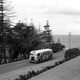 PTC Leyland OPD2-1 SD 2851, HVCA tour, Memorial Drive north of Bar Beach, NSW, 21 February 1976