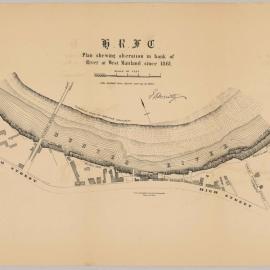 Floods in the Hunter - HRFC Plan shewing alteration in bank of River at West Maitland since 1861
