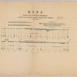 Floods in the Hunter - HRFC Section of site of proposed embankment round the most densely populated portion of West Maitland 