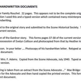 The Gardner Family of Rouchel Brook : original manuscripts including the writings of Malcolm Henry Bridge and other sources