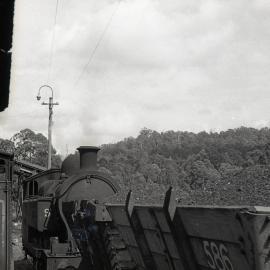 No. 9 "Pelaw Main" in empty sidings of Stockrington  No. 2 Colliery, NSW, Richmond Vale Railway, April 1973