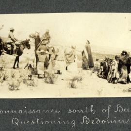 Reconnaissance south of Beersheba, questioning Bedouins