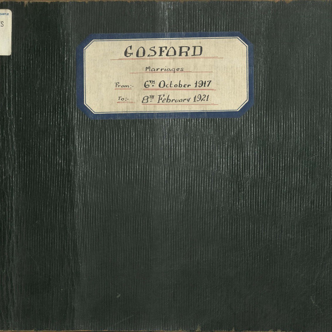 Gosford Marriage Register, 1917 - 1921