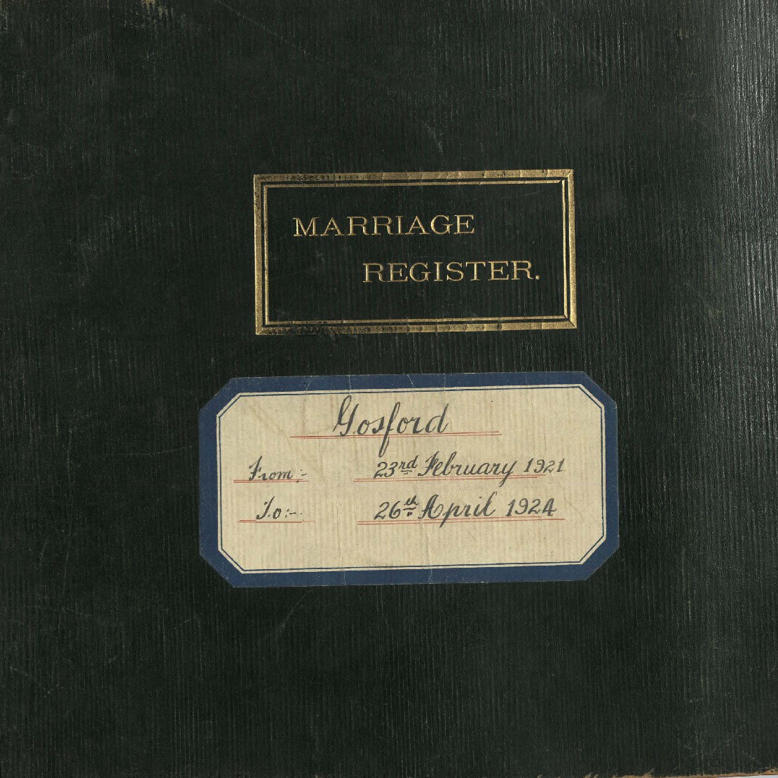 Gosford Marriage Register, 1921 - 1924