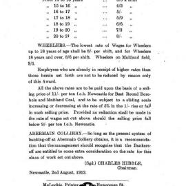 Colliery pay rates, 1912