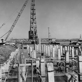 Basin loader wharf under construction, 1964 