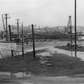 Maritime Services Board basin loader wharf area under construction, 1964 
