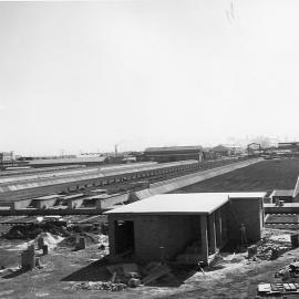 Basin loader stockyard under construction, October 1965