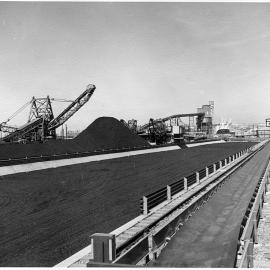 Basin loader stockpile almost completed, October 1967