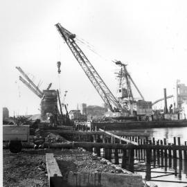 Hercules floating steam crane rebuilding, No. 4 West Basin, 1969 