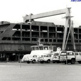 "Lady Hawkesbury" at Carrington Dockyard, NSW, 1986