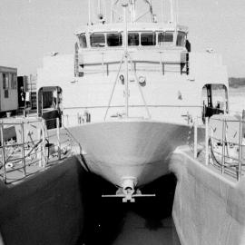 "HMAS Rushcutter", fit-out, Tomago, NSW, 1986
