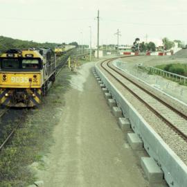 After coming out of EDI Downer servicing facility, 9035 waits for the road to go back onto its train. January 2013