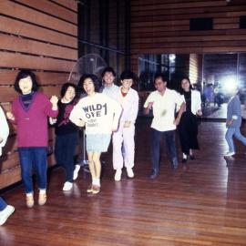 Students dancing in a line - Medical Communication Unit, the University of Newcastle, Australia