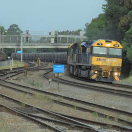 TT109 and two classmates on unit 29 heading north at Maitland, NSW, April 2016