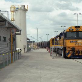 TT08 and two classmates on unit 32 wait outside the servicing facility at Greta, NSW, March 2014
