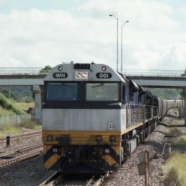WH001 and two other WH class locos coming into Singleton on a loaded coal train, April 2014