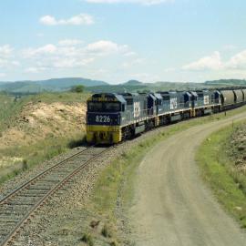 8226, 8215 and 8233, having just completed loading wait to leave Mount Owen, NSW, December 2005