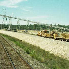 Ashton loading bins and rail track under construction