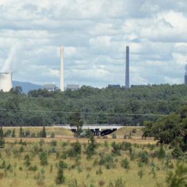 A view of the Liddell and Bayswater power stations seen from Antiene, NSW, March 2013