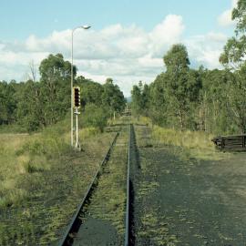 Looking along the departure road at Drayton just as loading has commenced, March 2006