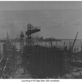 "SS Dilga" launching at Walsh Island Dockyard, 15 November 1919