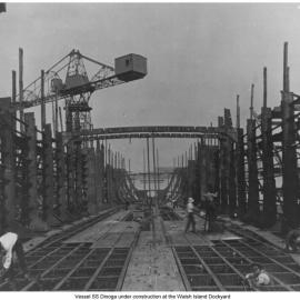 "SS Dinoga" under construction at Walsh Island Dockyard, 1919