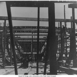 "SS Dinoga" under construction at Walsh Island Dockyard, 1919