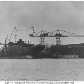 "SS Dilga" launching at Walsh Island Dockyard, 15 November 1919