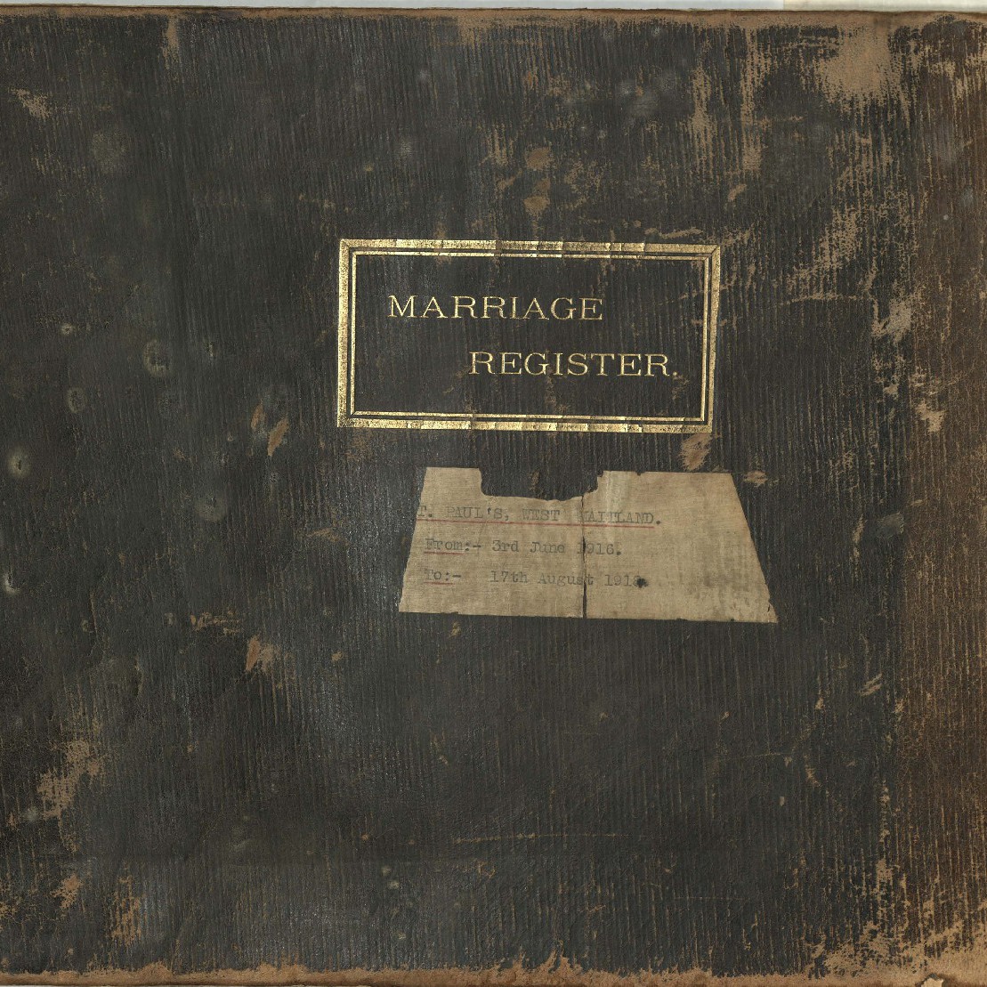 South Maitland (St Paul's) Marriage Register, 1916 - 1918