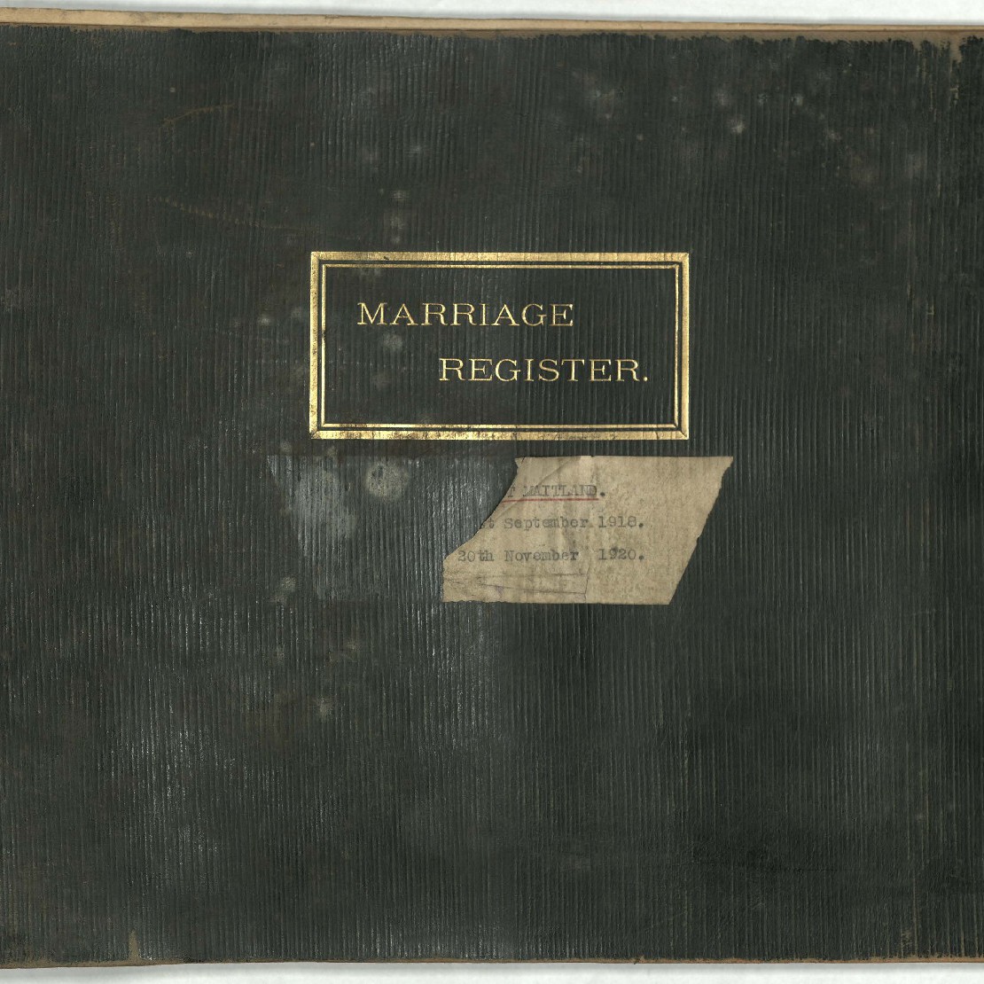 South Maitland (St Paul's) Marriage Register, 1918 - 1920