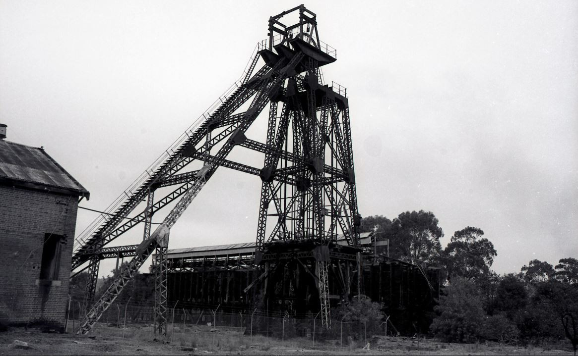 Main shaft, Stanford Main No 2 Colliery, Paxton, NSW, 1980