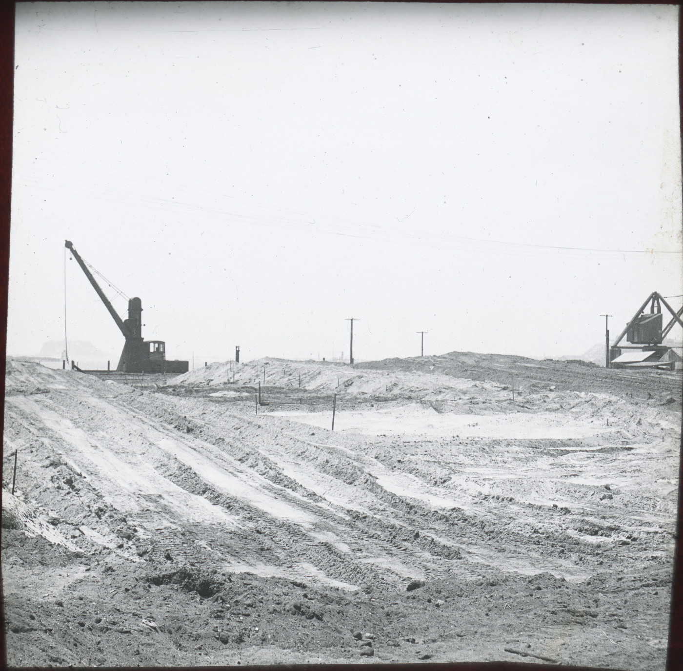 Cranes at Construction Site for Newcastle State Dockyard, March 1942 ...