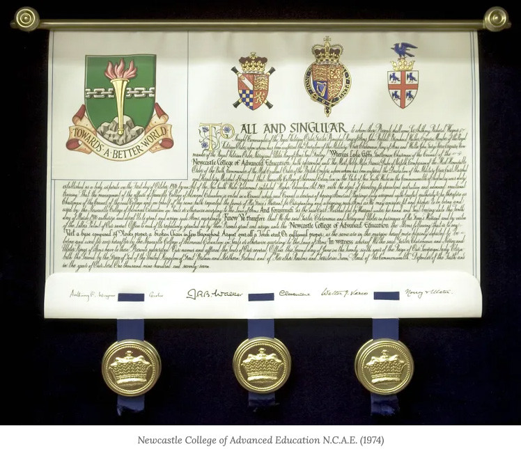 Serials of the Newcastle Teachers College (1949 &ndash; 1974); Newcastle College of Advanced Education (1974 &ndash; 1988); Hunter Institute of Higher Education (1988 -1989)